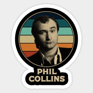retro phil collins Sticker